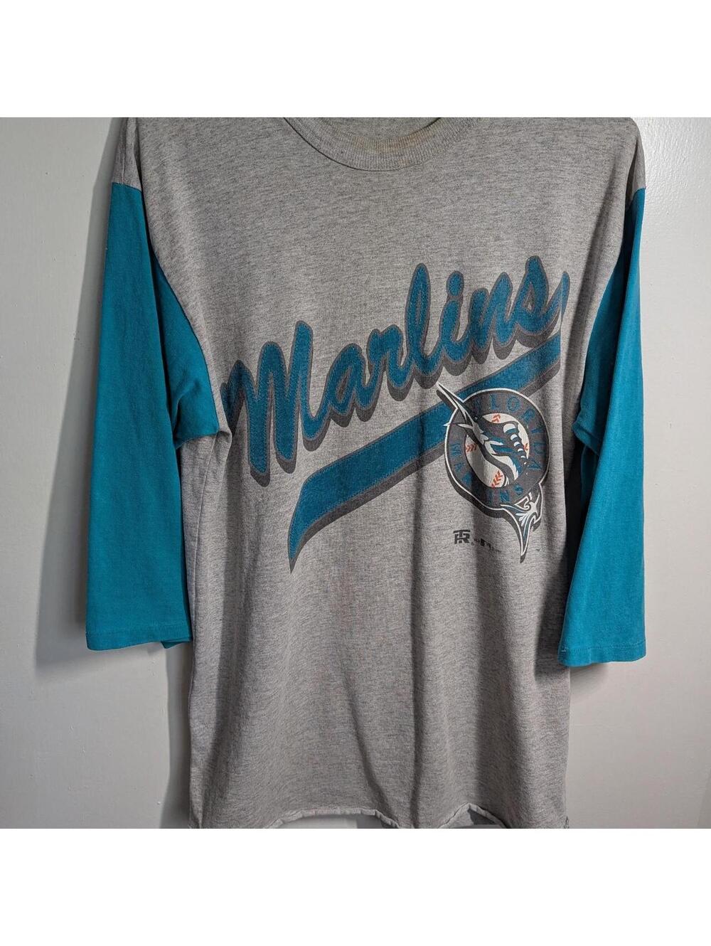 Vintage 1993 Florida Marlins Team Rated Raglan Tee